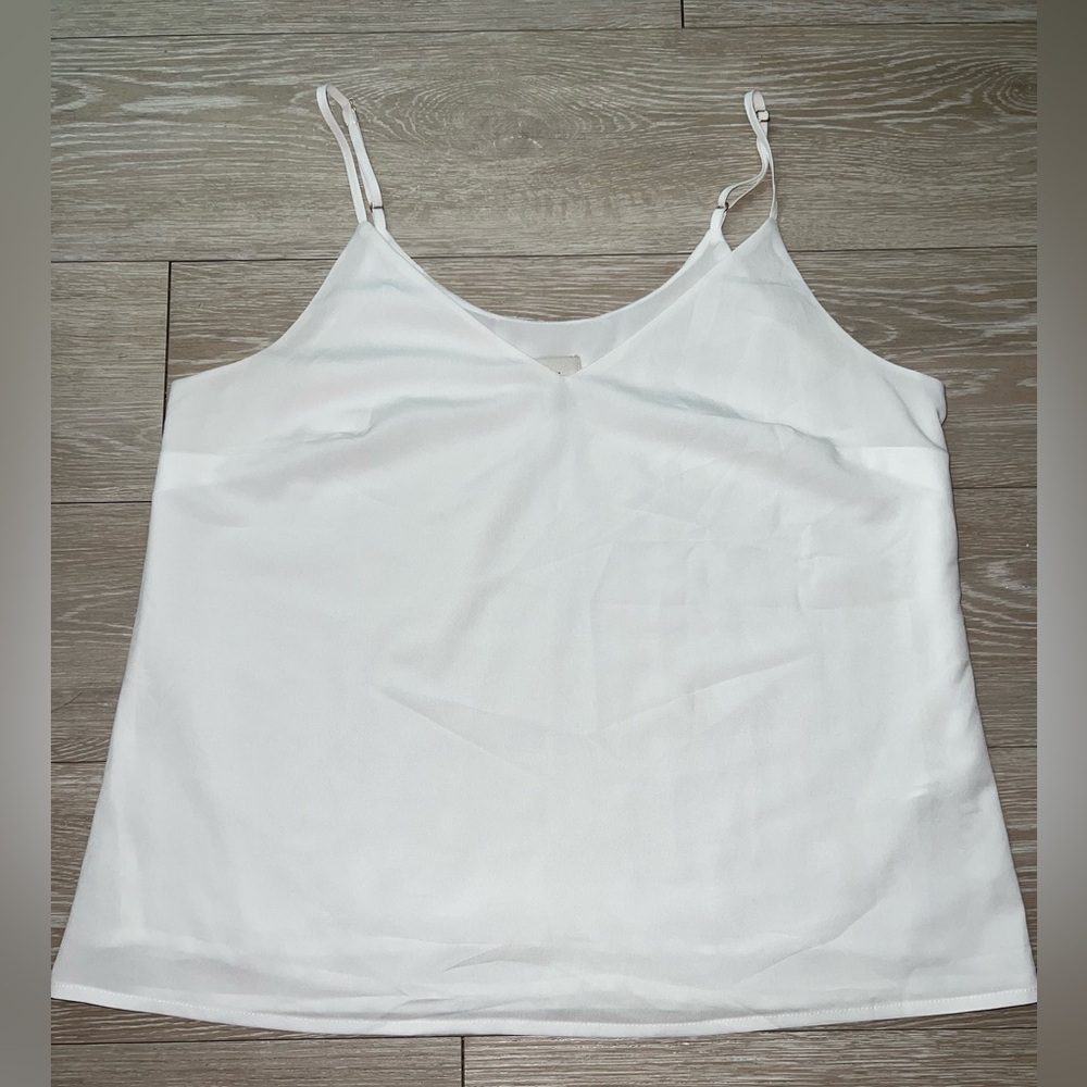 White Flowy Tank Top Blouse